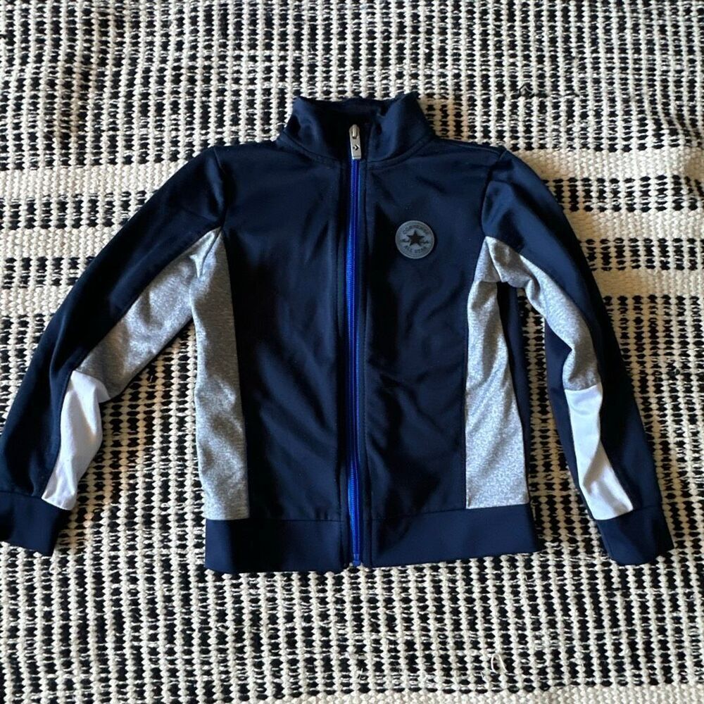 Converse Size 4T navy blue and gray track jacket